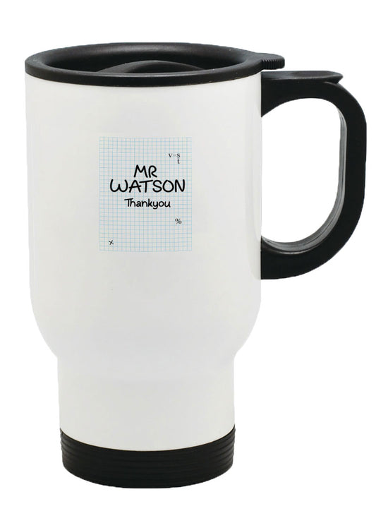 Personalised Any Name Thank you Teacher Mug Thermal Travel Mug Flask Coffee Tea 33