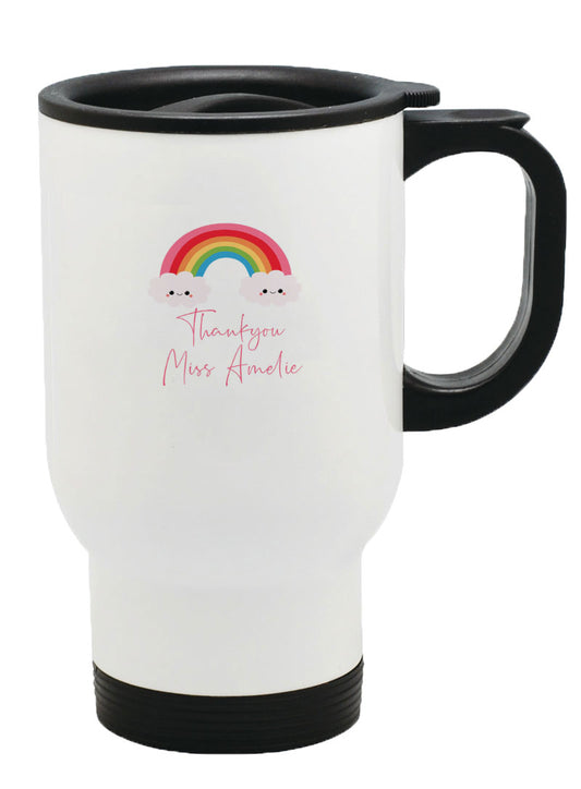 Personalised Any Name Thank you Teacher Mug Thermal Travel Mug Flask Coffee Tea 23