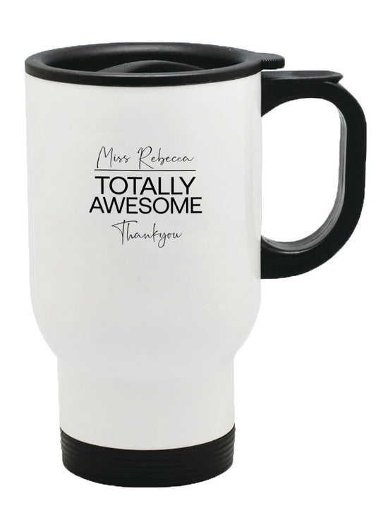 Personalised Any Name Thank you Teacher Mug Thermal Travel Mug Flask Coffee Tea 24