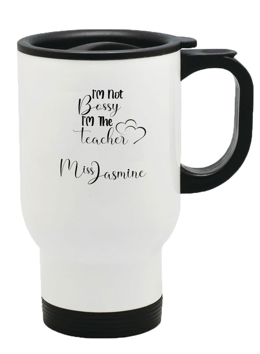 Personalised Any Name Thank you Teacher Mug Thermal Travel Mug Flask Coffee Tea 6