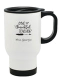 Personalised Any Name Thank you Teacher Mug Thermal Travel Mug Flask Coffee Tea 7