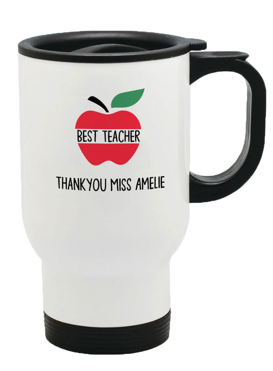 Personalised Any Name Thank you Teacher Mug Thermal Travel Mug Flask Coffee Tea 8