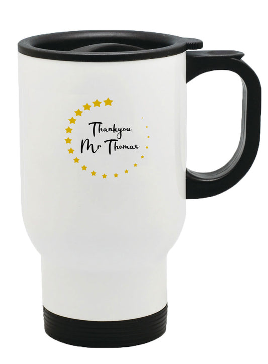 Personalised Any Name Thank you Teacher Mug Thermal Travel Mug Flask Coffee Tea 59