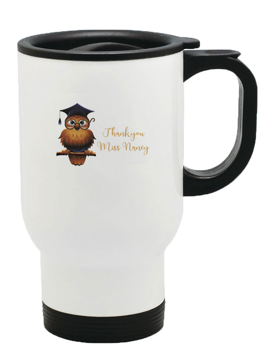 Personalised Any Name Thank you Teacher Mug Thermal Travel Mug Flask Coffee Tea 30