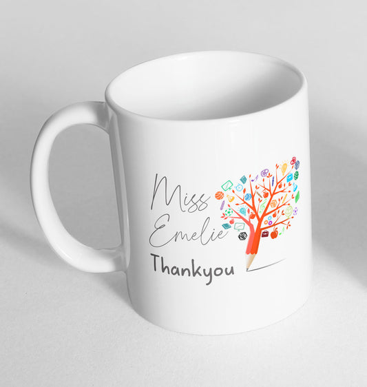 Personalised Thank you Teacher Mug Gift Ceramic Novelty Mug Funny Coffee Tea 46