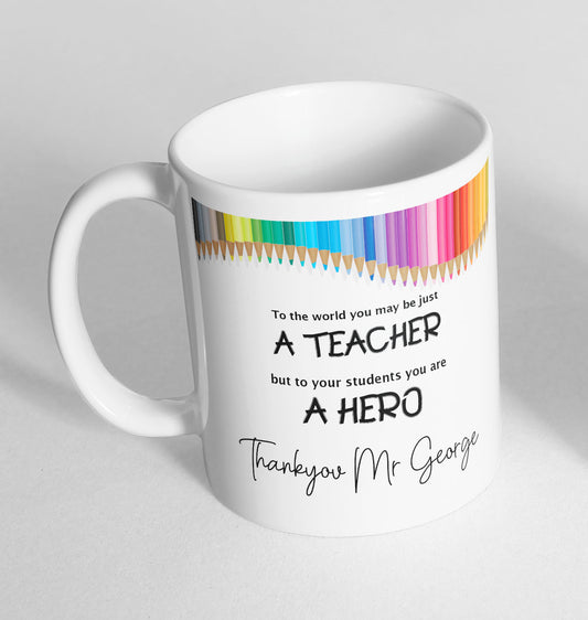 Personalised Thank you Teacher Mug Gift Ceramic Novelty Mug Funny Coffee Tea 56