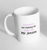 Personalised Thank you Teacher Mug Gift Ceramic Novelty Mug Funny Coffee Tea 37