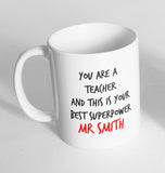 Personalised Thank you Teacher Mug Gift Ceramic Novelty Mug Funny Coffee Tea 17