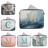 Personalised Any Name Marble Glitter Design Laptop Case Sleeve Tablet Bag 106