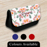 Personalised Pencil Case Floral Girls Boys Stationary Kids School Bag 10