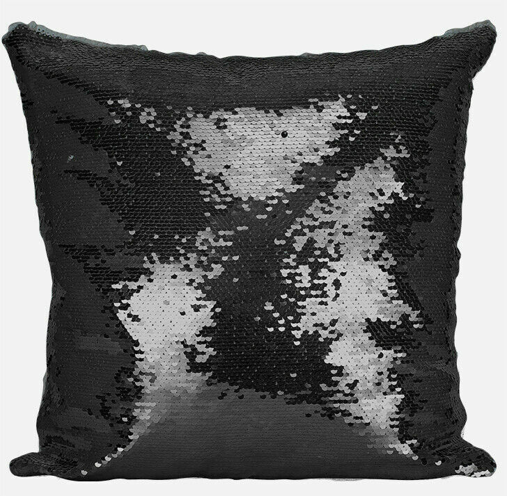 Personalised Football Design Any Name Magic Reveal Black Sequin Cushion Cover 19