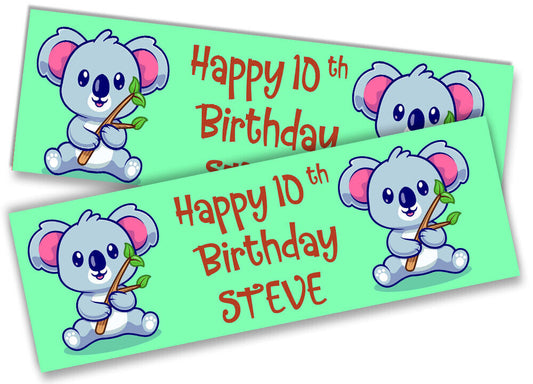 Personalised Birthday Banners Animal Design Children Kids Party Decoration 24