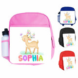 Personalised Kids Backpack Any Name Animal Design Boys Girls kid School Bag 21