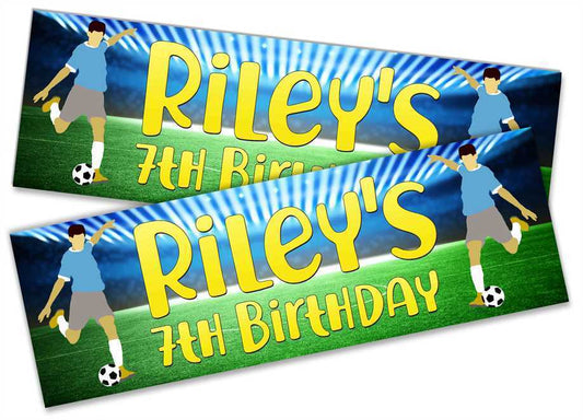 Personalised Birthday Banners Football Design Children Kids Party Decoration 57