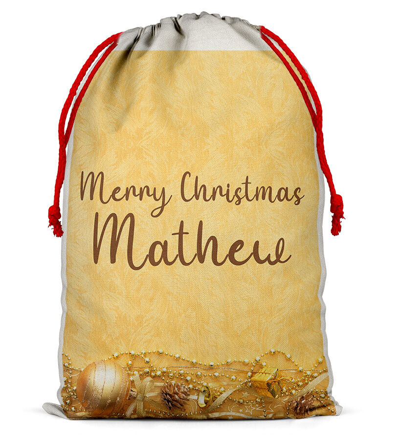 Personalised Christmas Sack Santa Bag Xmas Boy Girl Gift Stocking Bag 1