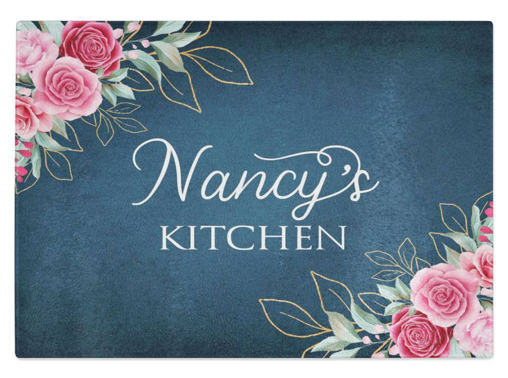 Personalised Any Name Kitchen Glass Chopping Board Item Gift 13