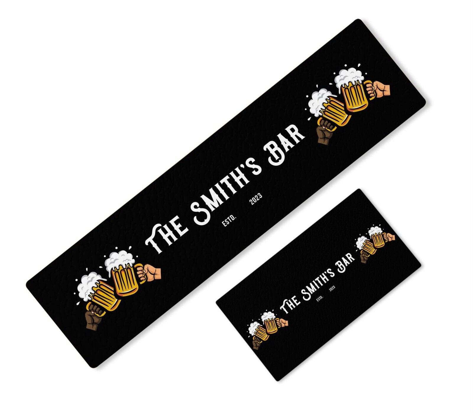 Personalised Any Text Beer Mat Label Bar Runner Ideal Home Pub Cafe Occasion 15