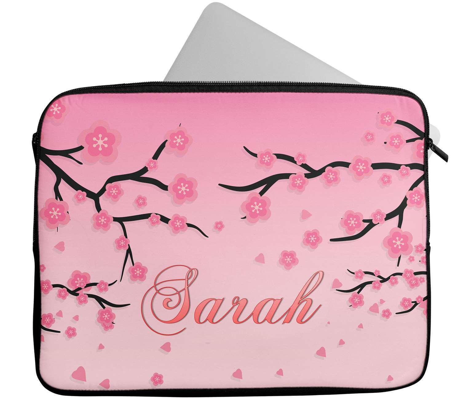 Personalised Any Name Floral Design Laptop Case Sleeve Tablet Bag 28