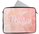 Personalised Any Name Marble Design Laptop Case Sleeve Tablet Bag 41