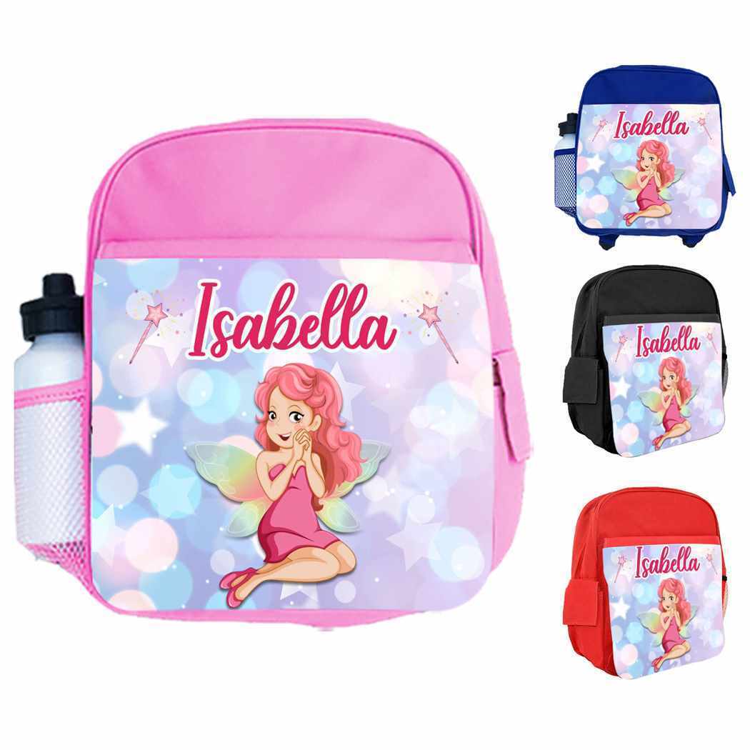 Personalised Kids Backpack Any Name Princess Design Boys Girls kid School Bag 34