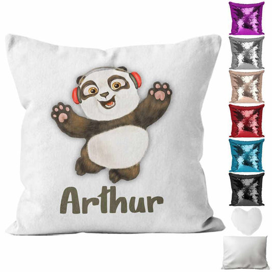 Personalised Cushion Animal Sequin Cushion Pillow Printed Birthday Gift 61