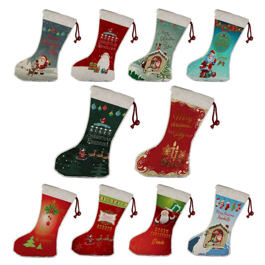 Personalised Any Name Christmas Stocking Tree Decoration Gift Present 1