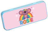 Personalised Any Name Koala Pencil Case Tin Children School Kids Stationary 21