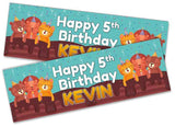 Personalised Birthday Banners Generic Design Children Kids Party Decoration 230