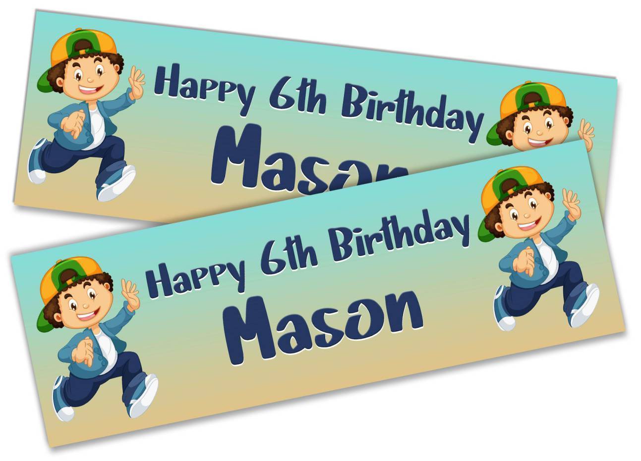 Personalised Birthday Banners Generic Design Children Kids Party Decoration 142