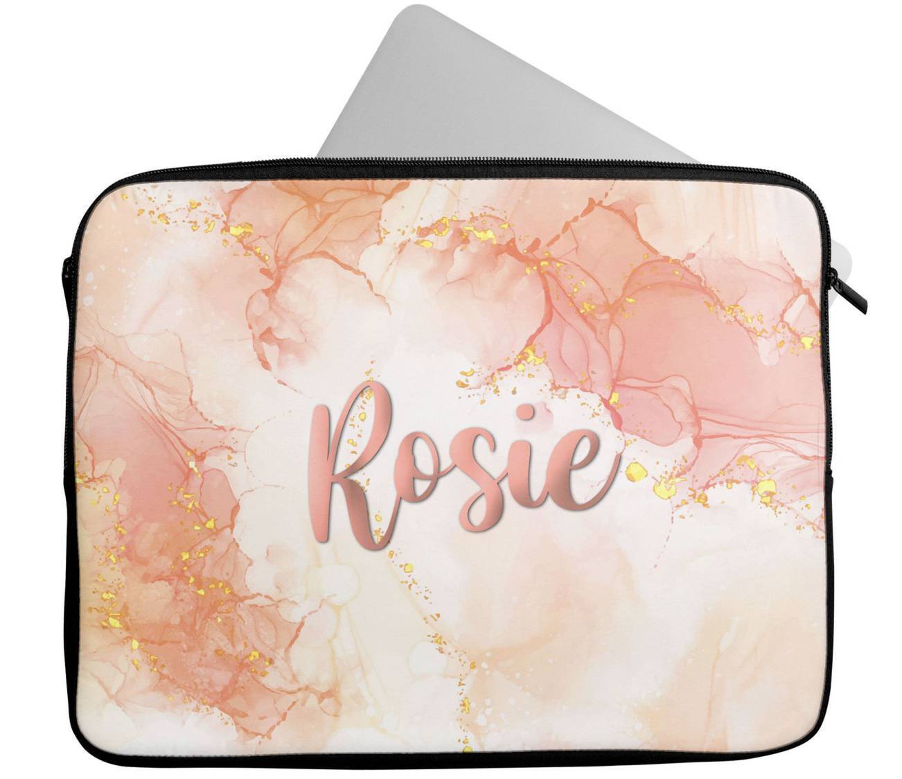 Personalised Any Name Marble Design Laptop Case Sleeve Tablet Bag 41