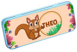 Personalised Any Name Animal Pencil Case Tin Children School Kids Stationary 16