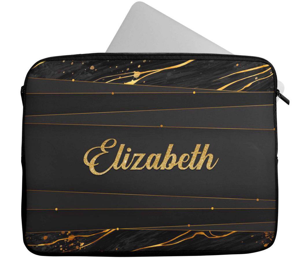 Personalised Any Name Marble Design Laptop Case Sleeve Tablet Bag 69