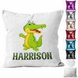 Personalised Cushion Dinosaur Sequin Cushion Pillow Printed Birthday Gift 21