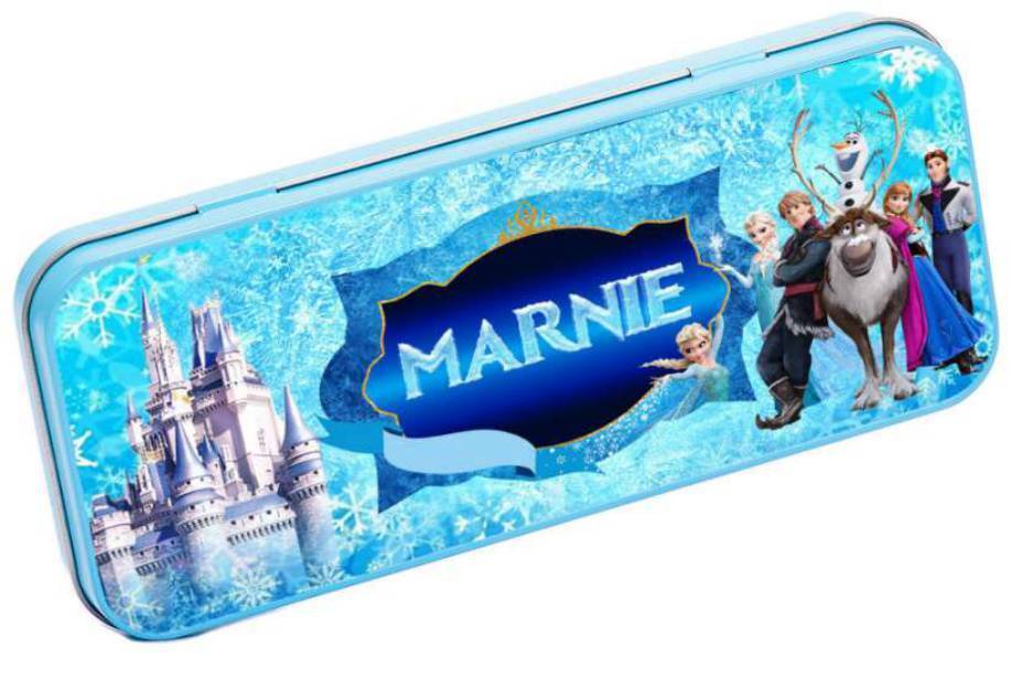 Personalised Any Name Princess Pencil Case Tin Children School Kids Stationary 1