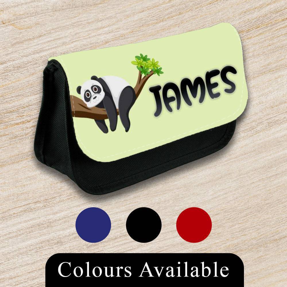 Personalised Pencil Case Animal Girls Boys Stationary Kids School Bag 12