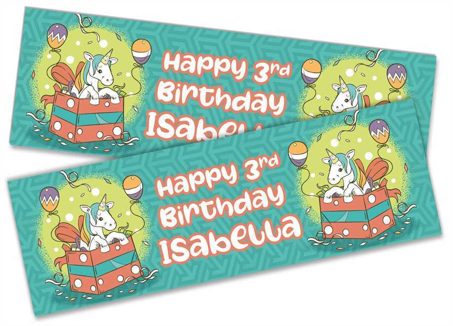 Personalised Birthday Banners Generic Design Children Kids Party Decoration 161