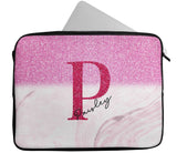 Personalised Any Name Marble Glitter Design Laptop Case Sleeve Tablet Bag 99