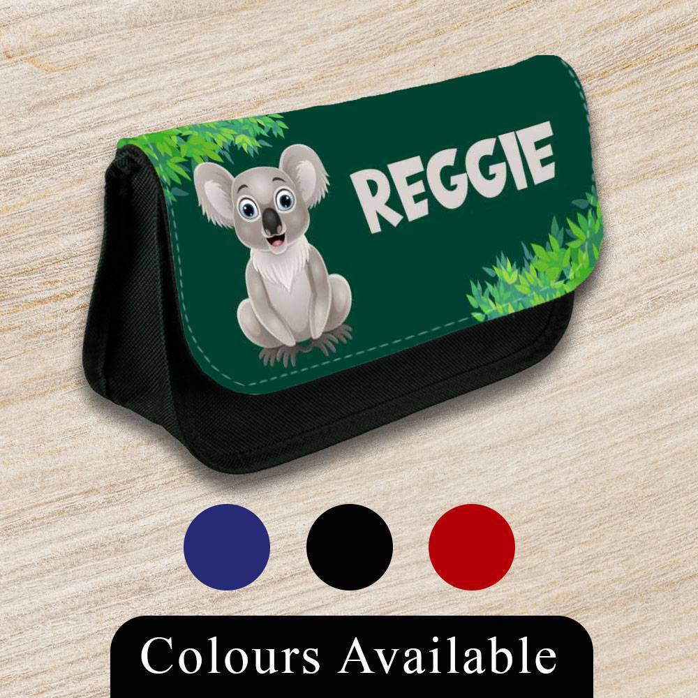 Personalised Pencil Case Animal Girls Boys Stationary Kids School Bag 15