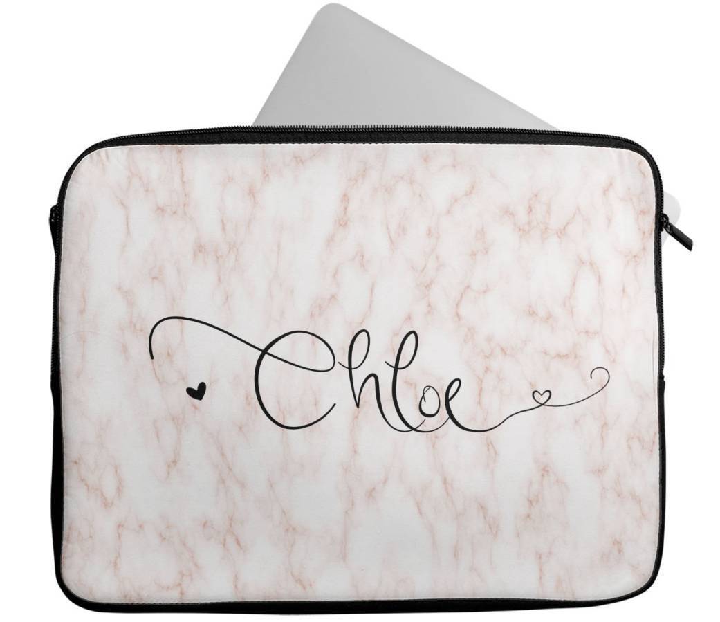 Personalised Any Name Marble Design Laptop Case Sleeve Tablet Bag 92