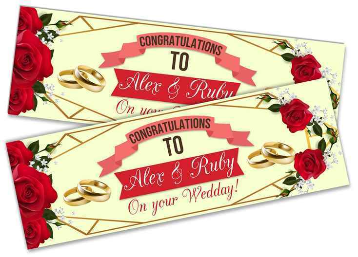 Personalised Wedding Banner Adult Party Celebration Marriage 239