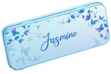 Personalised Any Name Butterfly Pencil Case Tin Children School Kid Stationary 9