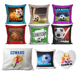Personalised Cushion Football Sequin Cushion Pillow Printed Birthday Gift 14