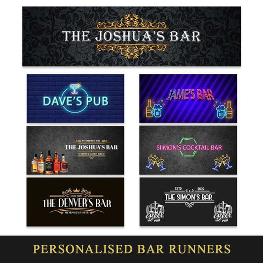 Personalised Any Text Beer Mat Label Bar Runner Ideal Home Pub Cafe Occasion 26