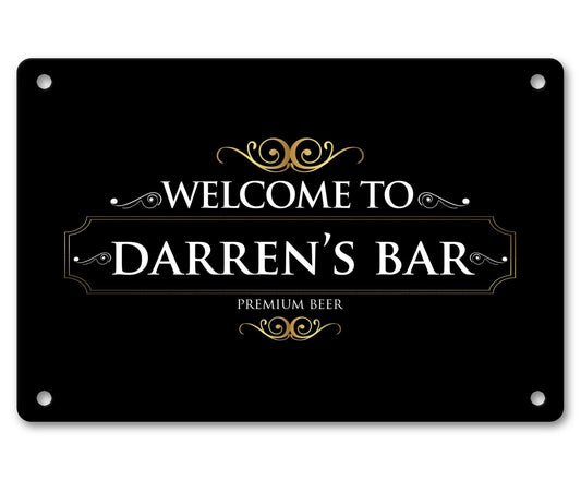 Personalised Bar Sign Any Name Garden Plaque Gift Bar Pub Backyard Bar Sign 03