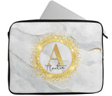 Personalised Any Name Marble Design Laptop Case Sleeve Tablet Bag 69