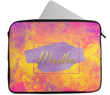 Personalised Any Name Marble Design Laptop Case Sleeve Tablet Bag 32