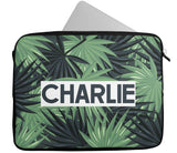 Personalised Any Name Floral Design Laptop Case Sleeve Tablet Bag 27