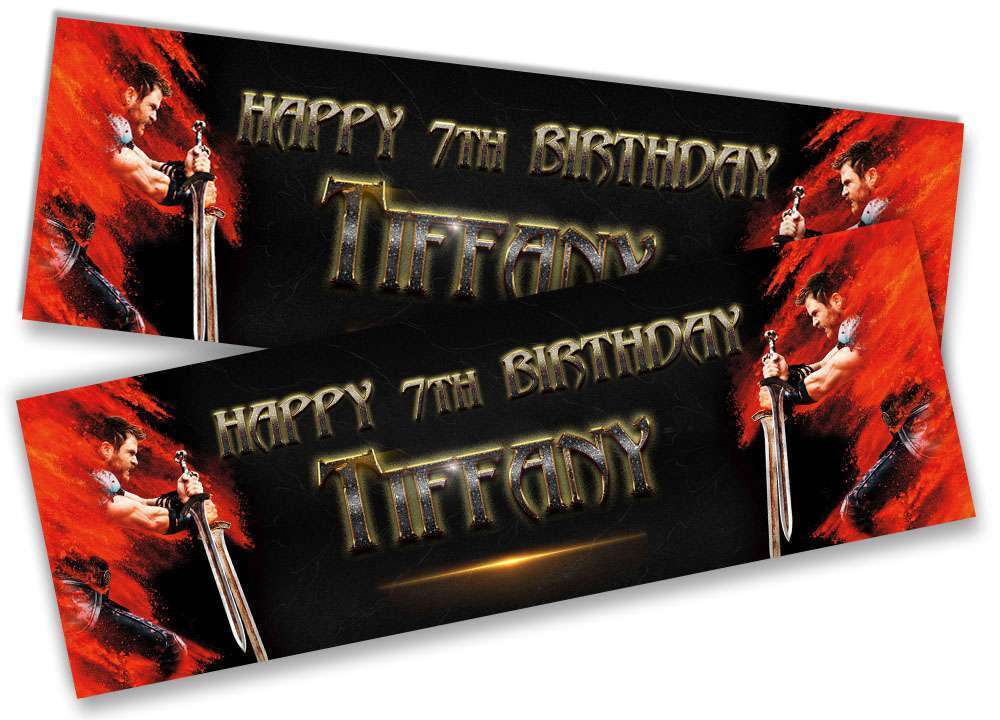 Personalised Birthday Banners Super Hero Design Children Kid Party Decoration 63