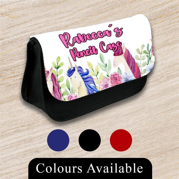 Personalised Pencil Case Generic Girls Boys Stationary Kids School Bag 41