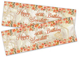 Personalised Birthday Banners Floral Design Kids adult Party Decoration 101